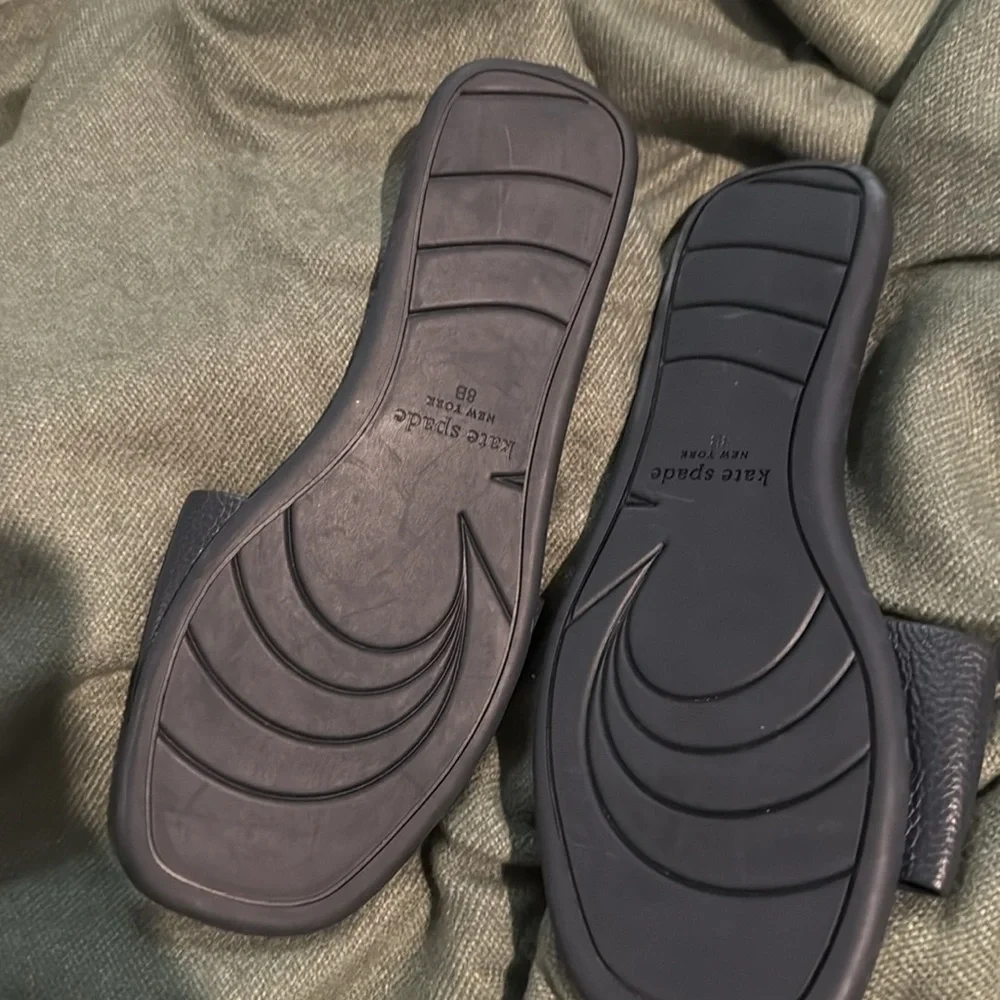 Kate Spade Navy Blue Sandals Sleek Minimalist Design - Picture 2 of 3